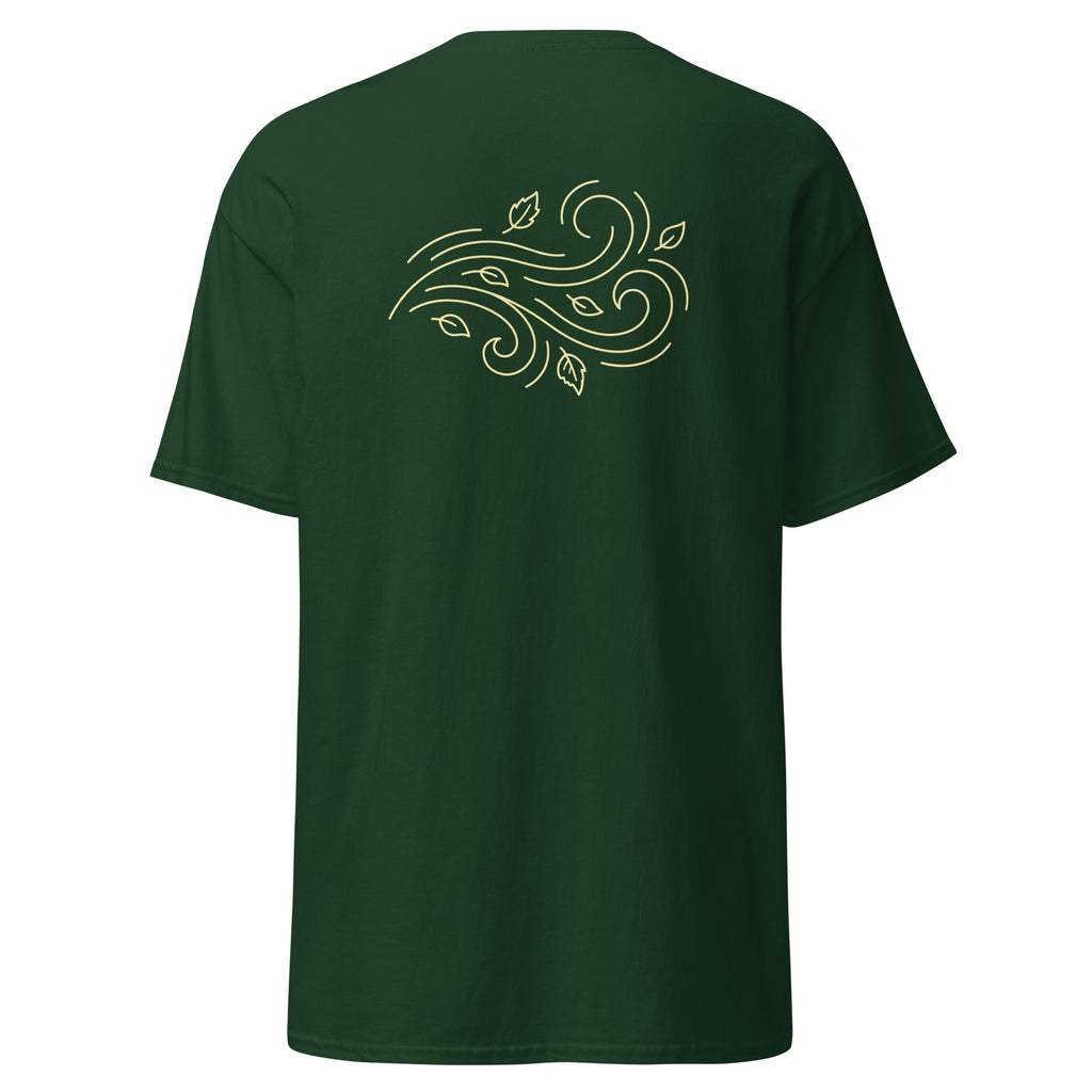 Breathe Nature Graphic T-Shirt by Spira – 100% Cotton, forest green, back view