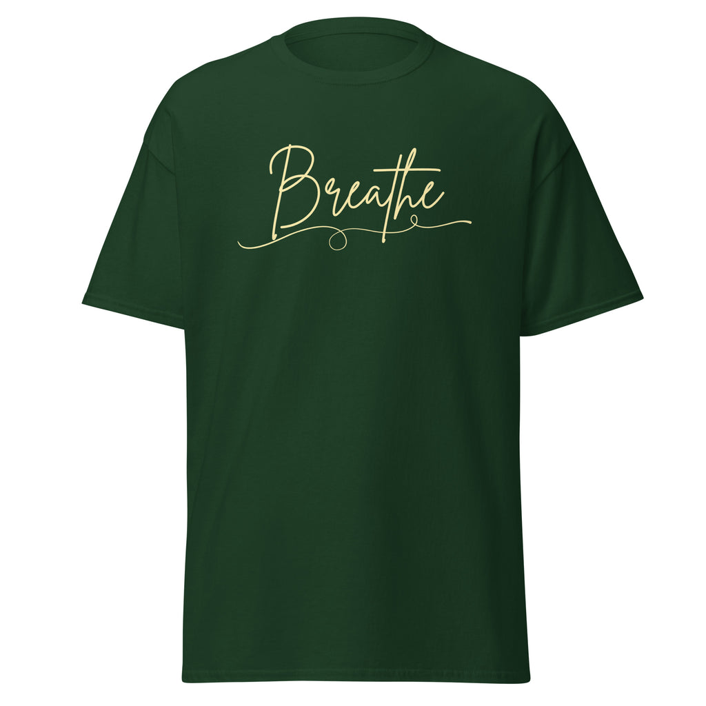 Breathe Nature Graphic T-Shirt by Spira – 100% Cotton, forest green, front view