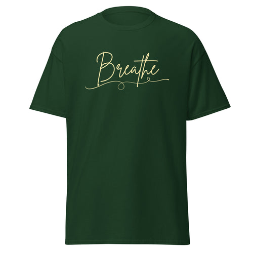 Breathe Nature Graphic T-Shirt by Spira – 100% Cotton, forest green, front view