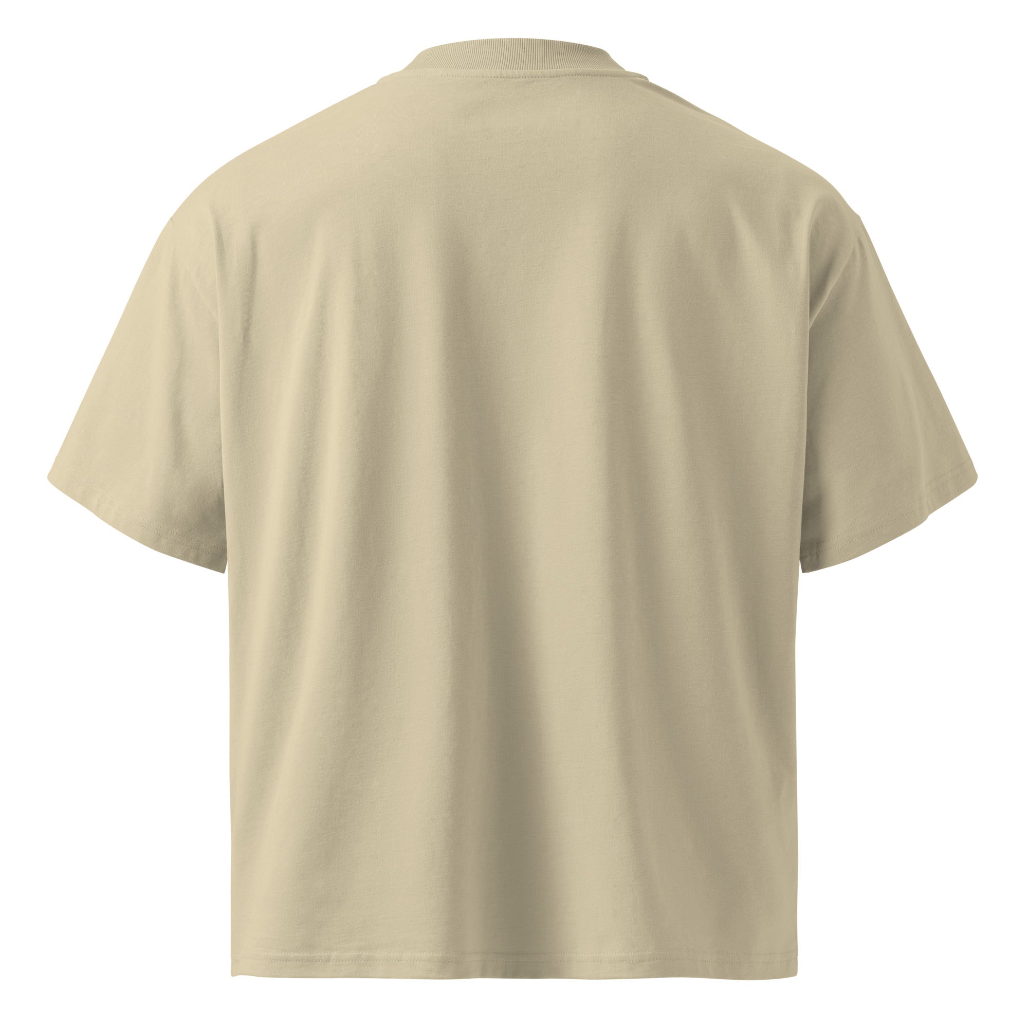 Heron reflection graphic oversized t-shirt in beige, organic cotton, relaxed fit